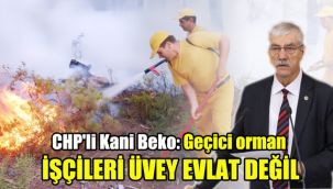 CHP'li Kani Beko: Geçici orman işçileri üvey evlat değil