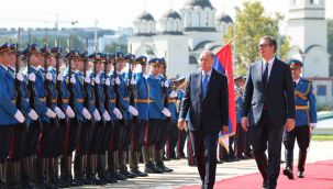 Cumhurbaşkanı Erdoğan, Sırbistan'da resmi törenle karşılandı