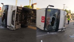 Halk otobüsü ile otomobil çarpıştı, sürücüler yaralandı