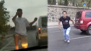 İstanbul'da trafik magandaları:Biri silahla darbetti, diğeri aynasını tekmeledi