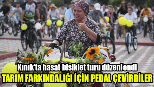 Kınık’ta hasat bisiklet turu düzenlendi