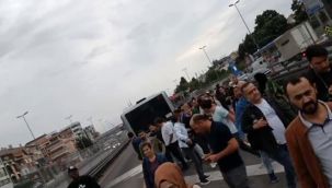 Metrobüs yolunda ilginç olay