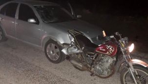 Osmaniye'de otomobil motosiklete çarptı
