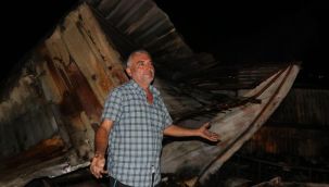 Adana'da kundaklanan barakada 90 güvercin telef oldu