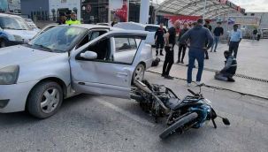 Bursa'da otomobil ile motosiklet kazası