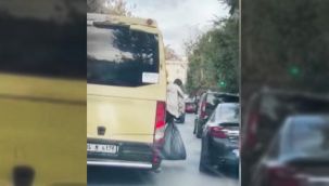 Minibüste tehlikeli yolculuk
