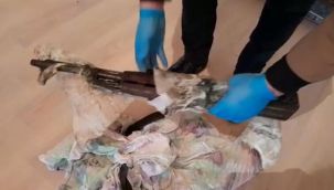 Uyuşturucu operasyonun'da uzun namlulu silah ele geçirildi