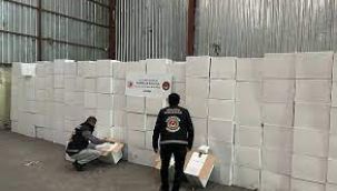 20 milyon 500 bin boş makaron ele geçirildi