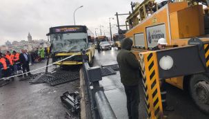 Galata Köprüsü üzerinde kaza