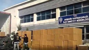 Konya'da kaçak sigara operasyonu