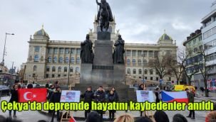 Çekya'da depremde hayatını kaybedenler anıldı