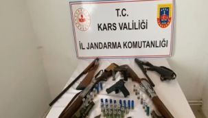 Kars’ta jandarmadan ruhsatsız silah operasyonu