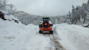 Kastamonu’da kar yağışı sebebiyle 143 köy yolu ulaşıma kapandı