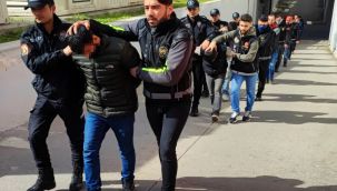 Kökünü Kurutma operasyonunda 77 'torbacı' adliyeye sevk edildi