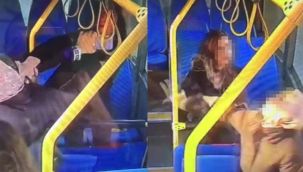 Minibüste iki kadın kavga etti