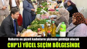 CHP'li Yücel seçim bölgesinde: Baharın en güzeli kadınların yüzünün güldüğü olacak