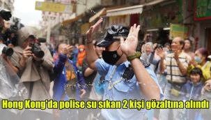 Hong Kong'da polise su sıkan 2 kişi gözaltına alındı