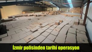 İzmir polisinden tarihi operasyon: 672 milyon 490 bin kaçak makaron ele geçirildi