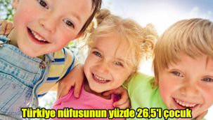 Türkiye nüfusunun yüzde 26,5'i çocuk