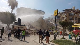 Yıkım sırasında bina çöktü, yürekler ağza geldi