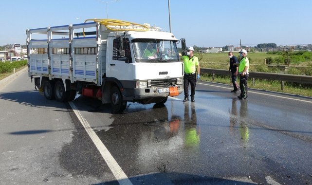 Antalya'da trafik kazası sonrası 'asit' paniği