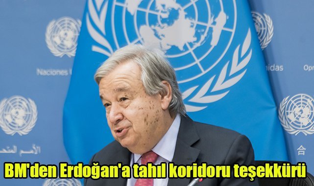 BM'den Cumhurbaşkanı Erdoğan'a tahıl koridoru teşekkürü