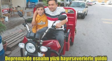 Depremzede esnafın yüzü hayırseverlerle güldü