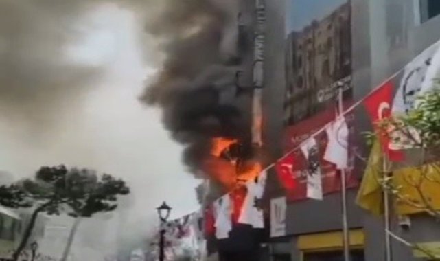 İzmir’de bir lokanta alev alev yandı