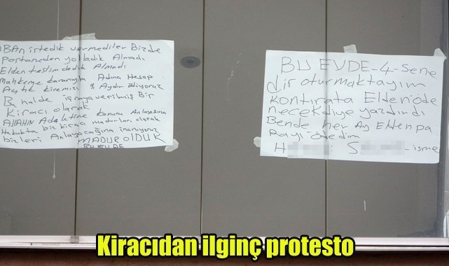 Kiracıdan ilginç protesto