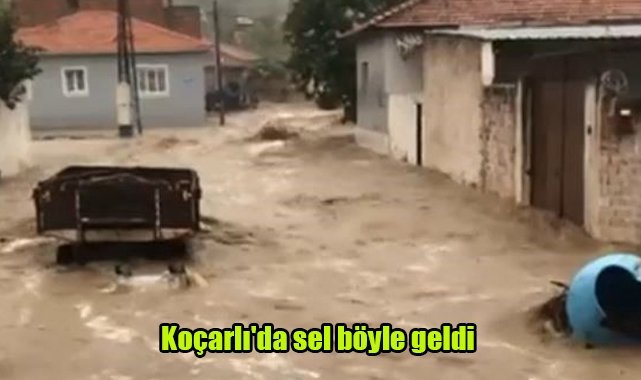 Koçarlı'da sel böyle geldi