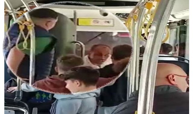 Otobüs şoförü ile öğrenciler arasında düğme tartışması