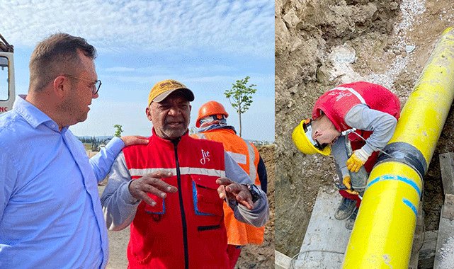Seferihisar’da doğalgaz boru hattı için ilk kazma vuruldu
