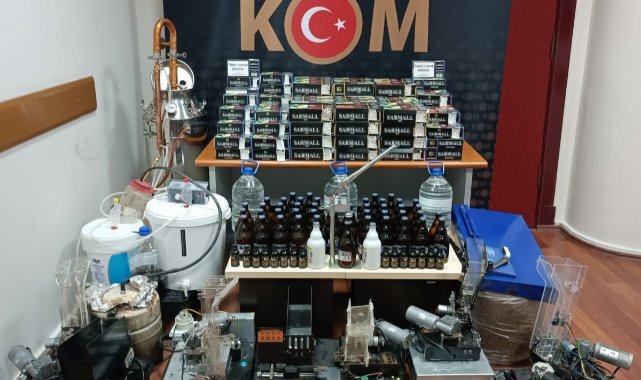 Sinop'ta sahte alkol ve kaçak sigara operasyonu