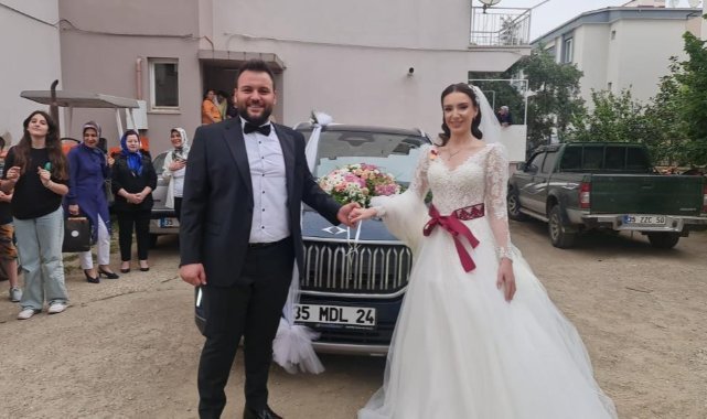 TOGG İzmir'de gelin arabası olarak kullanıldı