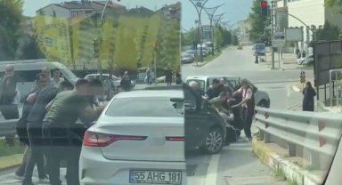 Trafikte kavga çıktı: Ortalık savaş alanına döndü