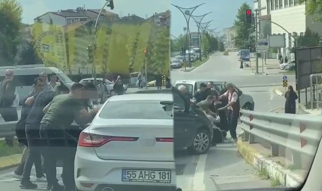 Trafikte kavga çıktı: Ortalık savaş alanına döndü