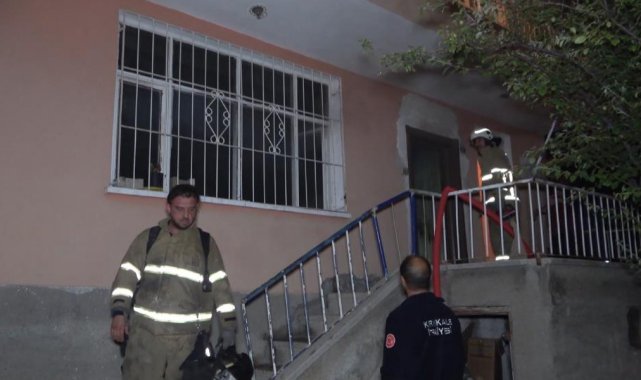2 katlı evde yangın paniği