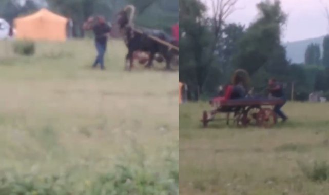 Bursa'da yürekleri sızlatan görüntü...Kendisini çeken ata böyle işkence yaptı