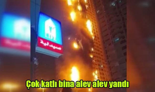 Çok Katlı bina alev alev yandı