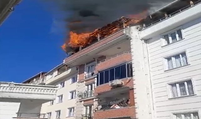 Esenyurt'ta 5 katlı binadan alevler yükseldi