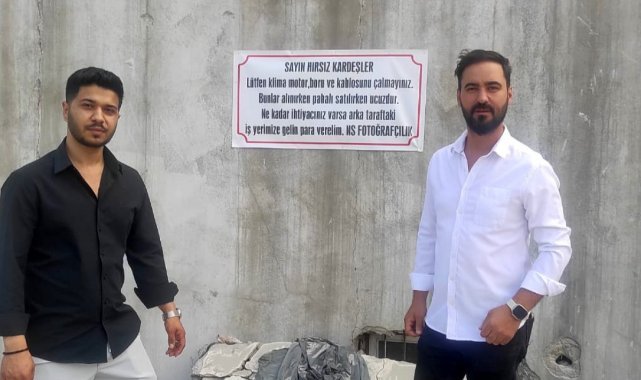Hırsızlardan bıkan esnaf duvar yazısıyla uyardı