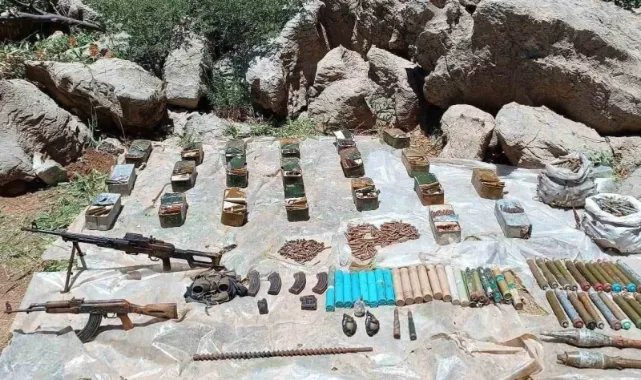 Irak'ın kuzeyinde teröristlere ait mühimmat ele geçirildi