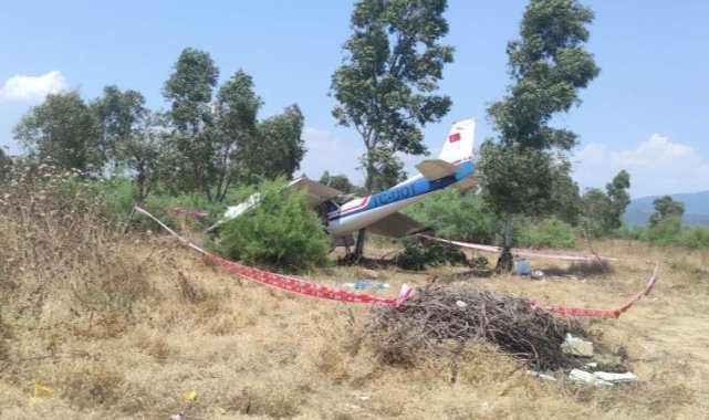 İzmir Selçuk’ta özel bir uçak araziye düştü: 2 yaralı