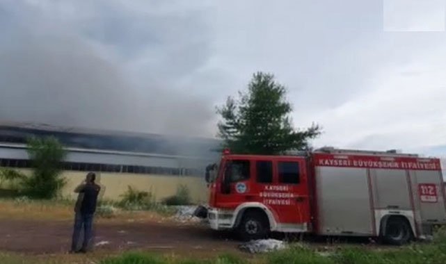 Kayseri'de fabrika yangını