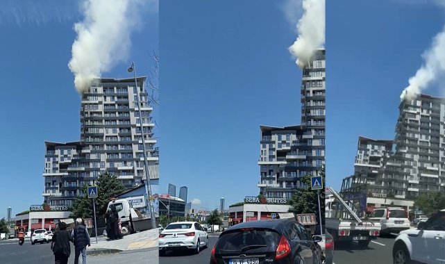 Rezidansta yangın: Onlarca kişi mahsur kaldı