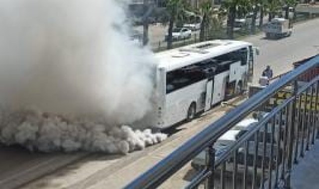 Tur otobüsünde korkutan yangın