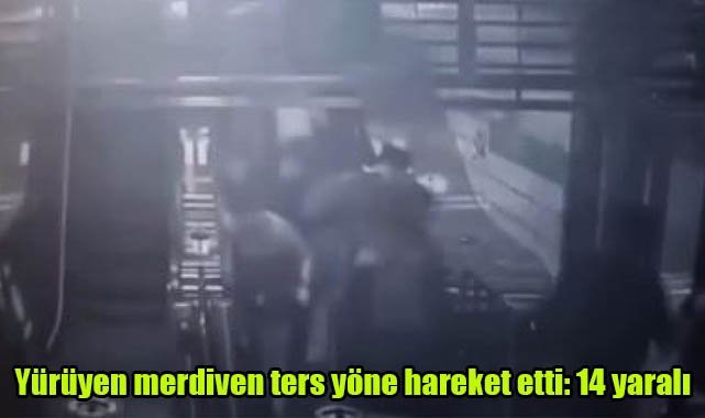 Yürüyen merdiven ters yöne hareket etti: 14 yaralı
