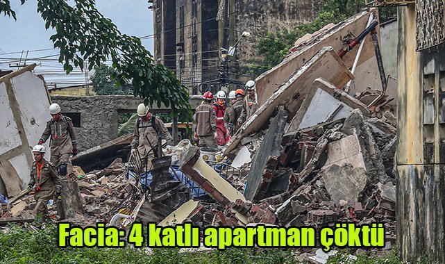 4 katlı apartman çöktü