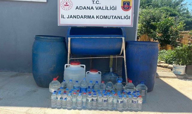 Adana'da bin 50 litre sahte içki ele geçirildi