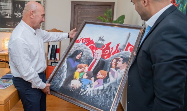 Başkan Soyer'e teşekkür portresi